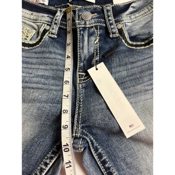 Vigoss Heritage Fit Flare Leg Mid Rise Jeans Size 4 - Picture 5 of 12